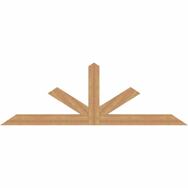 Ekena Millwork Saratoga Smooth Timber Gable Bracket, Western Red Cedar, 96"W x 32"H x 3 1/2"D x 5 1/2"F, 8/12 Pitch GBW096X32X0406SAR00SWR - main